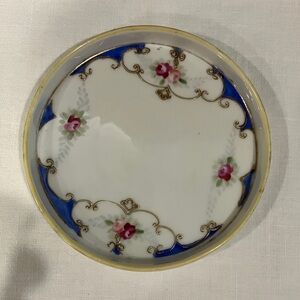 Nippon Hand Painted Floral Porcelain Coaster